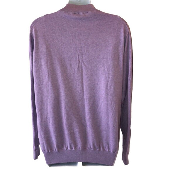 Peter Millar Crown Crest Cotton Silk British Lavender 1/4 Zip Sweater NWOT - Picture 3 of 9